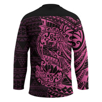 Pink Couple Dolphins Maori Polynesian Style Hockey Jersey - Polynesian Pride