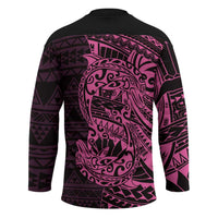 Pink Couple Dolphins Maori Polynesian Style Hockey Jersey LT9 - Polynesian Pride