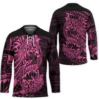 Pink Couple Dolphins Maori Polynesian Style Hockey Jersey LT9 - Polynesian Pride
