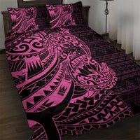 Pink Couple Dolphins Maori Polynesian Style Quilt Bed Set LT9 Pink - Polynesian Pride