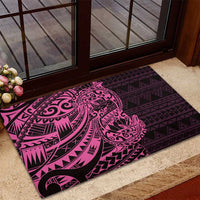 Pink Couple Dolphins Maori Polynesian Style Rubber Doormat LT9 - Polynesian Pride