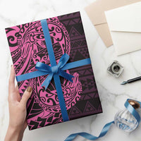 Pink Couple Dolphins Maori Polynesian Style Wrapping Paper - Polynesian Pride