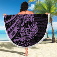 Purple Couple Dolphins Maori Polynesian Style Beach Blanket LT9 - Polynesian Pride