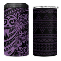 Purple Couple Dolphins Maori Polynesian Style 4 in 1 Can Cooler Tumbler LT9 One Size: 16 oz Purple - Polynesian Pride