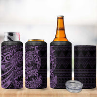 Purple Couple Dolphins Maori Polynesian Style 4 in 1 Can Cooler Tumbler LT9 - Polynesian Pride