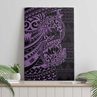 Purple Couple Dolphins Maori Polynesian Style Canvas Wall Art LT9 - Polynesian Pride