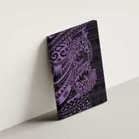 Purple Couple Dolphins Maori Polynesian Style Canvas Wall Art LT9 - Polynesian Pride