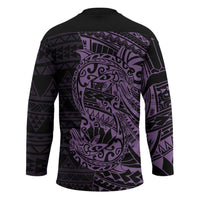 Purple Couple Dolphins Maori Polynesian Style Hockey Jersey LT9 - Polynesian Pride