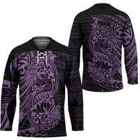 Purple Couple Dolphins Maori Polynesian Style Hockey Jersey - Polynesian Pride