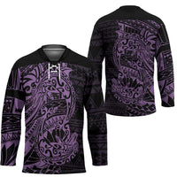 Purple Couple Dolphins Maori Polynesian Style Hockey Jersey LT9 - Polynesian Pride