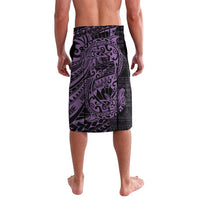 Purple Couple Dolphins Maori Polynesian Style Lavalava LT9 - Polynesian Pride