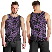 Purple Couple Dolphins Maori Polynesian Style Men Tank Top LT9 - Polynesian Pride