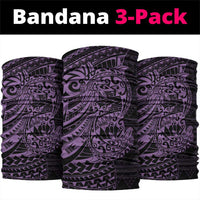 Purple Couple Dolphins Maori Polynesian Style Neck Gaiter - Polynesian Pride