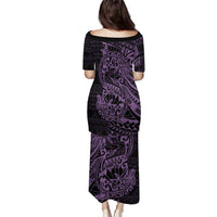 Purple Couple Dolphins Maori Polynesian Style Puletasi LT9 - Polynesian Pride