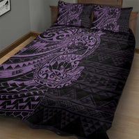 Purple Couple Dolphins Maori Polynesian Style Quilt Bed Set LT9 - Polynesian Pride