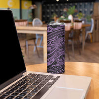 Purple Couple Dolphins Maori Polynesian Style Skinny Tumbler LT9 - Polynesian Pride
