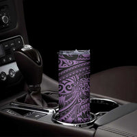 Purple Couple Dolphins Maori Polynesian Style Skinny Tumbler LT9 - Polynesian Pride
