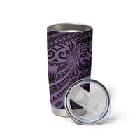 Purple Couple Dolphins Maori Polynesian Style Tumbler Cup LT9 - Polynesian Pride