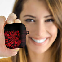 Red Couple Dolphins Maori Polynesian Style AirPods Case LT9 Red - Polynesian Pride