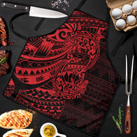 Red Couple Dolphins Maori Polynesian Style Apron - Polynesian Pride