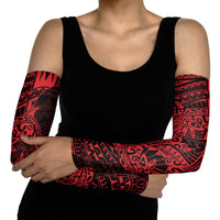 Red Couple Dolphins Maori Polynesian Style Arm Sleeves - Polynesian Pride