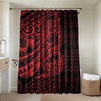 Red Couple Dolphins Maori Polynesian Style Bathroom Set - Polynesian Pride