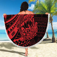 Red Couple Dolphins Maori Polynesian Style Beach Blanket LT9 - Polynesian Pride