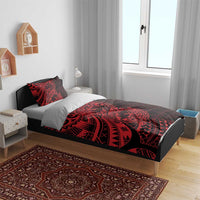 Red Couple Dolphins Maori Polynesian Style Bedding Set