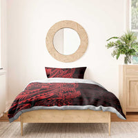 Red Couple Dolphins Maori Polynesian Style Bedding Set