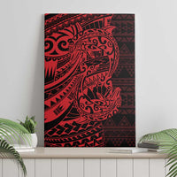 Red Couple Dolphins Maori Polynesian Style Canvas Wall Art LT9 - Polynesian Pride