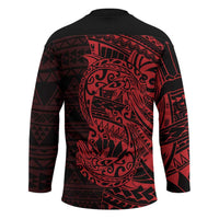 Red Couple Dolphins Maori Polynesian Style Hockey Jersey LT9 - Polynesian Pride