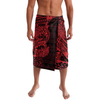 Red Couple Dolphins Maori Polynesian Style Lavalava LT9 Red - Polynesian Pride