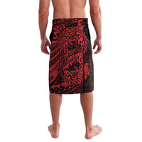 Red Couple Dolphins Maori Polynesian Style Lavalava LT9 - Polynesian Pride