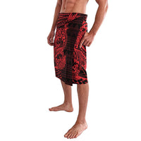 Red Couple Dolphins Maori Polynesian Style Lavalava LT9 - Polynesian Pride
