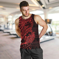 Red Couple Dolphins Maori Polynesian Style Men Tank Top LT9 Red - Polynesian Pride
