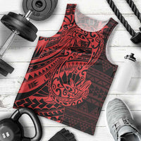 Red Couple Dolphins Maori Polynesian Style Men Tank Top LT9 - Polynesian Pride