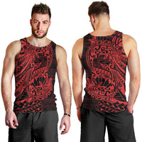 Red Couple Dolphins Maori Polynesian Style Men Tank Top LT9 - Polynesian Pride