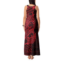 Red Couple Dolphins Maori Polynesian Style Tank Maxi Dress