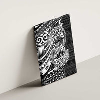 White Couple Dolphins Maori Polynesian Style Canvas Wall Art LT9 - Polynesian Pride
