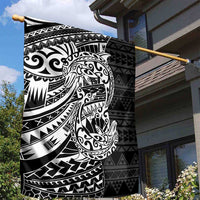 White Couple Dolphins Maori Polynesian Style Garden Flag LT9 - Polynesian Pride