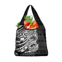 White Couple Dolphins Maori Polynesian Style Grocery Bag LT9 1-pack One Size White - Polynesian Pride