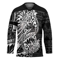 White Couple Dolphins Maori Polynesian Style Hockey Jersey LT9 Unisex White - Polynesian Pride