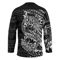 White Couple Dolphins Maori Polynesian Style Hockey Jersey LT9 - Polynesian Pride
