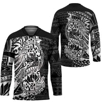 White Couple Dolphins Maori Polynesian Style Hockey Jersey LT9 - Polynesian Pride