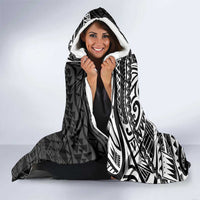White Couple Dolphins Maori Polynesian Style Hooded Blanket LT9 - Polynesian Pride