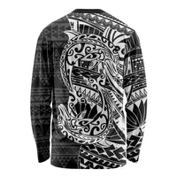 White Couple Dolphins Maori Polynesian Style Long Sleeve Shirt LT9 - Polynesian Pride
