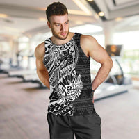 White Couple Dolphins Maori Polynesian Style Men Tank Top LT9 White - Polynesian Pride