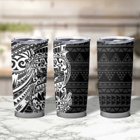 White Couple Dolphins Maori Polynesian Style Tumbler Cup LT9 - Polynesian Pride