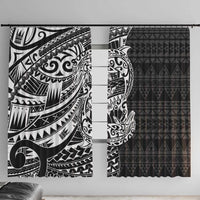 White Couple Dolphins Maori Polynesian Style Window Curtain LT9 With Hooks White - Polynesian Pride