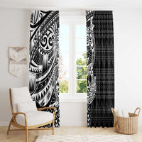 White Couple Dolphins Maori Polynesian Style Window Curtain LT9 - Polynesian Pride